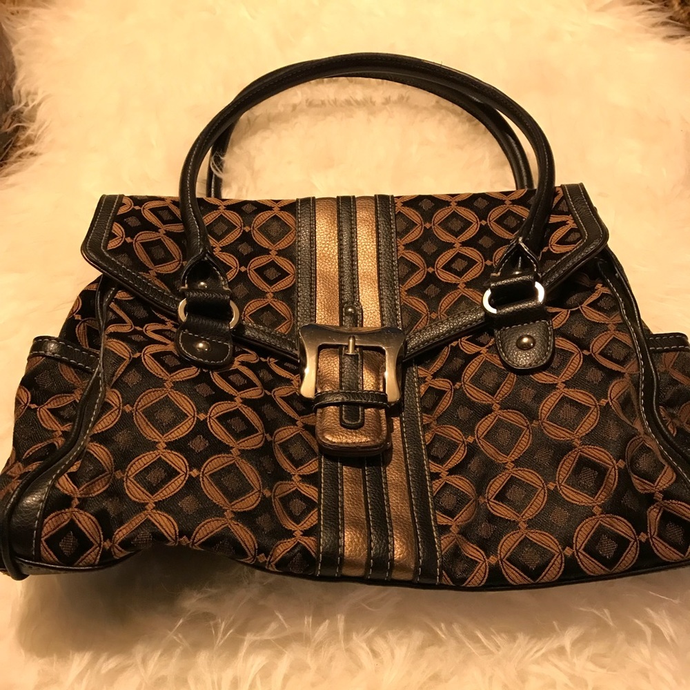 Worthington Gold and black handbag.